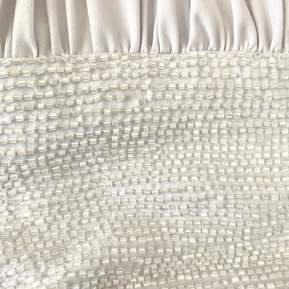 JS Boutique White Halter Beaded Maxi Formal Dress - Picture 4 of 11